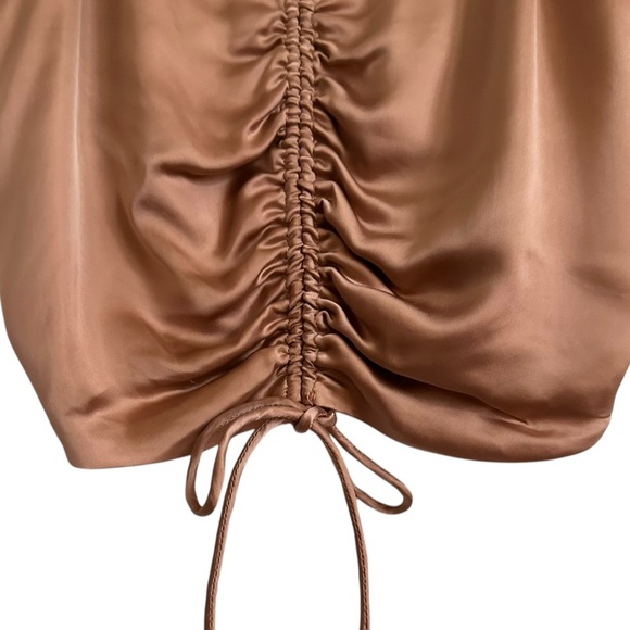 ARITZIA WILFRED VERSO HEIRLOOM PINK ROSE SATIN RUCHED TANK TOP SIZE XS - Picture 8 of 14